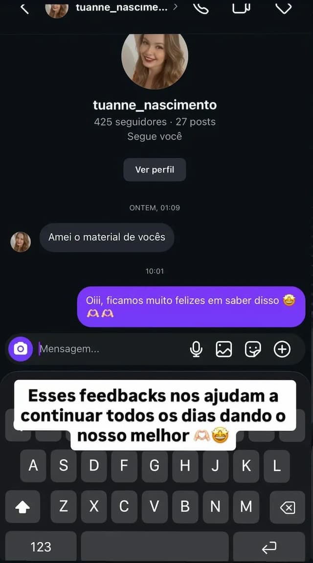 Depoimento no WhatsApp