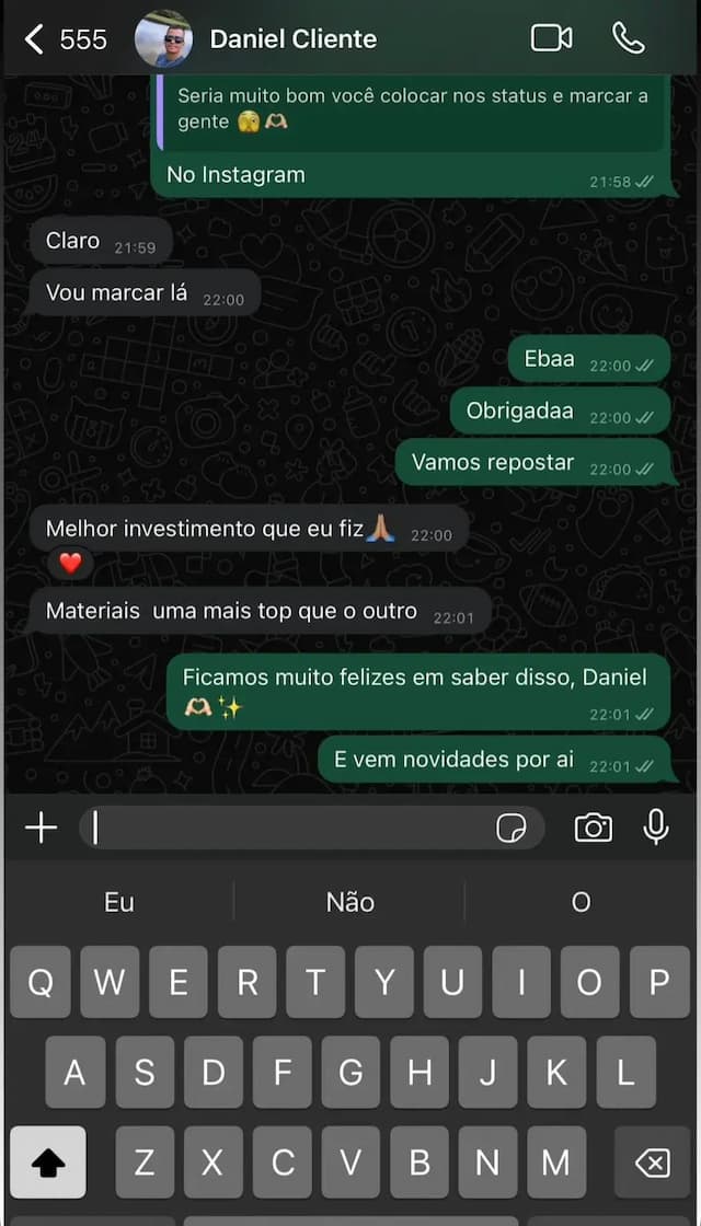 Depoimento no WhatsApp