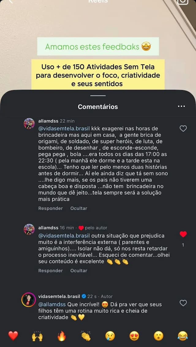 Depoimento no WhatsApp