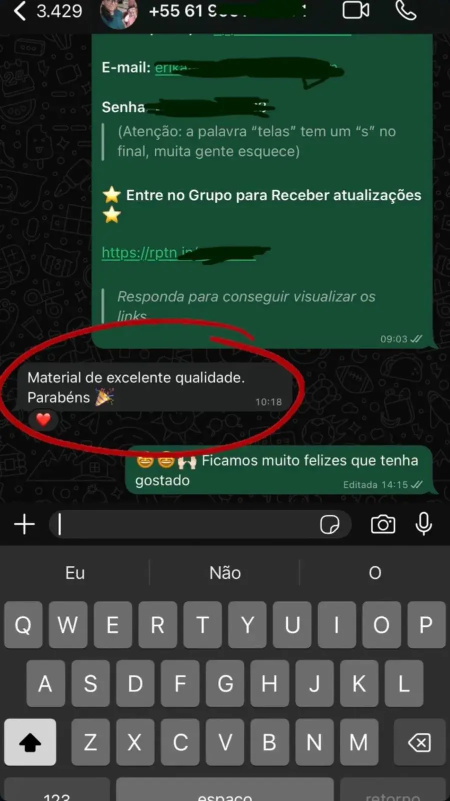 Depoimento no WhatsApp 2